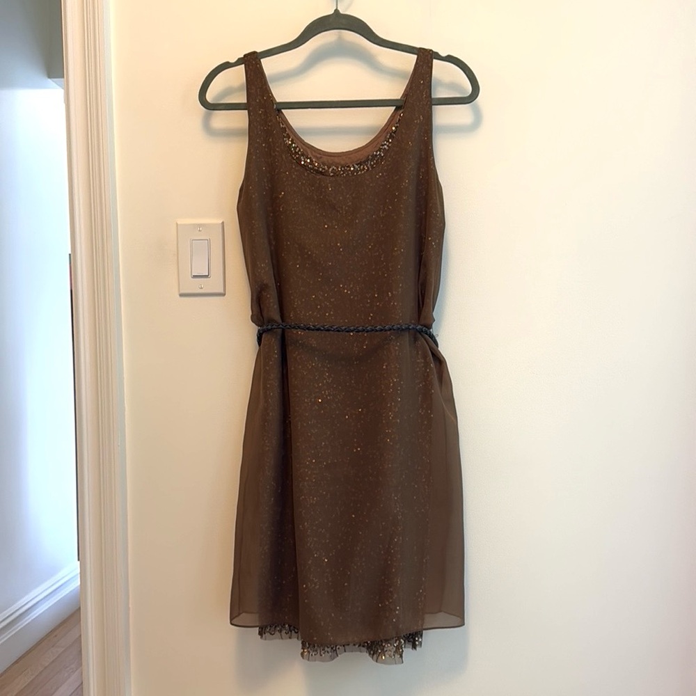 {Mango} Sequin layered dress